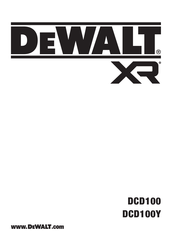 DeWalt DCD100 Traduction De La Notice D'instructions Originale