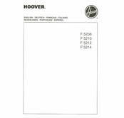 Hoover F 5212 Mode D'emploi