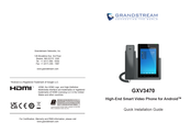Grandstream Networks GXV3470 Guide D'installation Rapide