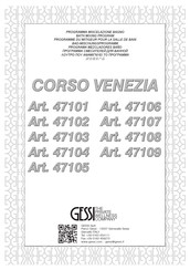 Gessi CORSO VENEZIA 47102 Manuel D'installation