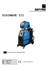 Saf-Fro DIGIWAVE III Instructions D'utilisation Et D'entretien