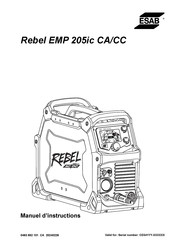 ESAB Rebel EMP 205ic CA/CC Manuel D'instructions