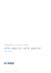 Mitel 400 MITEL 6865 SIP Mode D'emploi