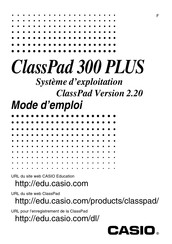 Casio ClassPad 300 PLUS Mode D'emploi