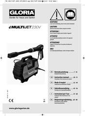Gloria MULTIJET 230V Mode D'emploi