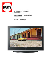 Samsung PS50C77HD Manuel D'utilisation