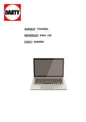 Toshiba KIRA-102 Manuel De L'utilisateur