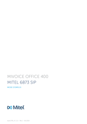 Mitel MITEL 6873 SIP Mode D'emploi