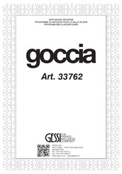 Gessi Goccia 33762 Manuel D'installation