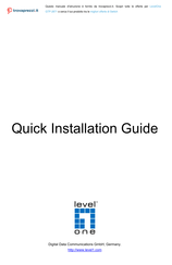 LevelOne GTP-2871 Guide D'installation Rapide
