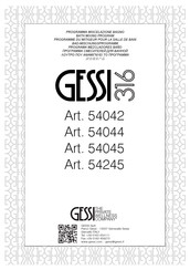 Gessi 316 54044 Instructions D'installation