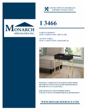 Monarch Specialties I 3466 Instructions D'assemblage