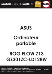 Asus ROG FLOW Z13 GZ301ZC-LD128W Mode D'emploi