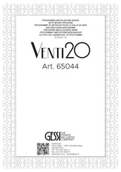 Gessi Venti20 65044 Instructions De Montage