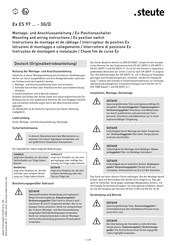 steute Ex ES 97-11U 3G/D Instructions De Montage Et De Câblage