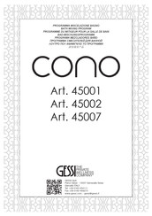 Gessi Cono 45002 Instructions D'installation