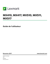 Lexmark MX417 Guide De L'utilisateur