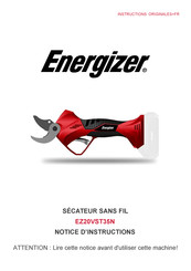 Energizer EZ20VST35N Notice D'instructions