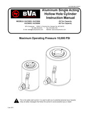 BVA Hydraulics HUC6003 Manuel D'instructions