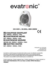 evatronic FH03 Notice D'utilisation