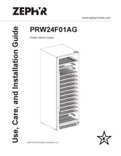 Zephyr PRW24F01AG Guide D'utilisation, D'entretien Et D'installation
