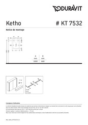 DURAVIT Ketho KT 7532 Notice De Montage