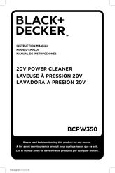 Black & Decker BCPW350 Mode D'emploi