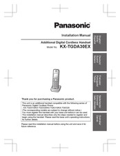 Panasonic KX-TGDA30EX Manuel D'installation