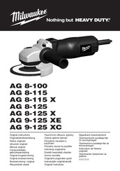 Milwaukee AG 8-125 X Notice Originale