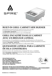 Spire 770-0023B Instructions D'installation Et Guide D'utilisation Et D'entretien