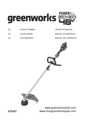 GreenWorks STE457 Manuel D'opérateur