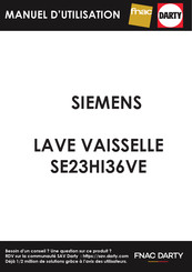 Siemens SE23HI36VE Manuel D'utilisation