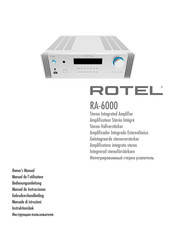 Rotel RA-6000 Manuel De L'utilisateur