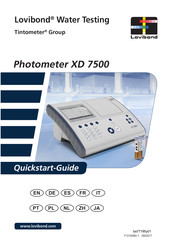 Tintometer Lovibond XD 7500 Guide De Démarrage Rapide