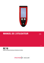 Pfeiffer Vacuum RC 10 Manuel De L'utilisateur