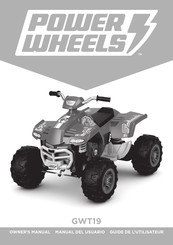 Power Wheels GWT19 Guide De L'utilisateur