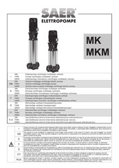 SAER Elettropompe MKM40 Mode D'emploi