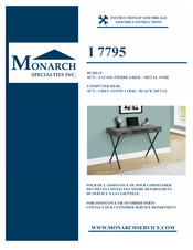 Monarch Specialties I 7795 Instructions D'assemblage