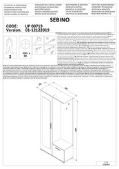 CONFORAMA SEBINO UP 00719 Instructions D'assemblage