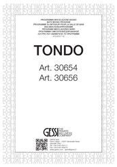 Gessi TONDO 30654 Manuel D'installation