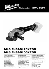 Milwaukee M18 FHSAG125XPDB Notice Originale
