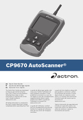 Actron CP9670 AutoScanner Guide De Démarrage Rapide