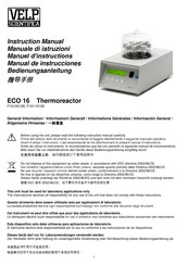 Velp Scientifica F10100126 Manuel D'instructions