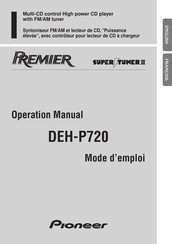 Pioneer Premier DEH-P720 Mode D'emploi
