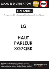 LG XG7QBK Manuel D'utilisation