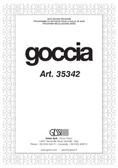 Gessi Goccia 35342 Instructions D'installation