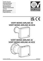 Vortice AIRLINK 30 HCS Livret D'instructions