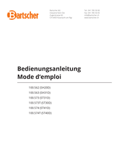 Bartscher 100.574 Mode D'emploi