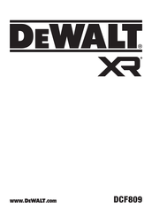 DeWalt XR DCF809L2T Traduction De La Notice D'instructions Originale