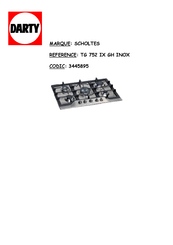 SCHOLTES TG 640 Mode D'emploi